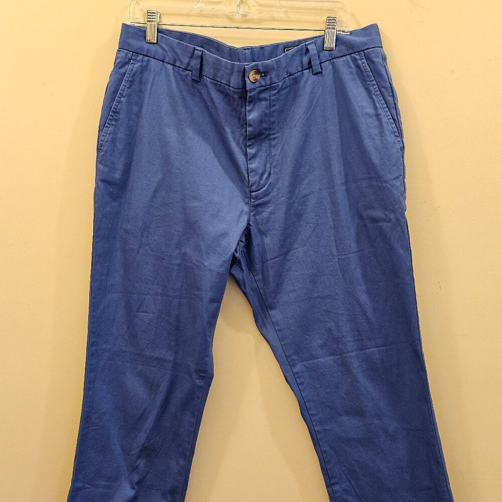 Men's Vineyard Vines Blue Breaker Pants‎ Stretch Straight 35x32 (Actual 36x29)